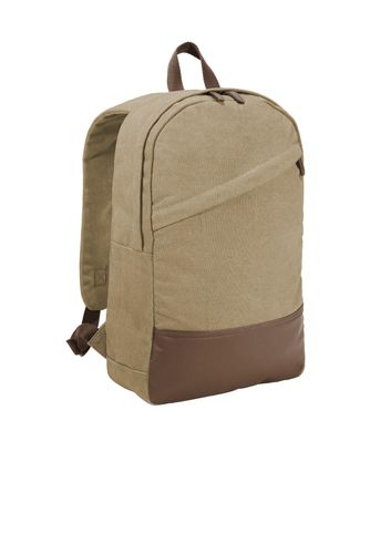 Port Authority Cotton Canvas Backpack. BG210 image thumbnail