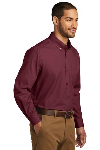 Port Authority Long Sleeve Carefree Poplin Shirt. W100 image thumbnail