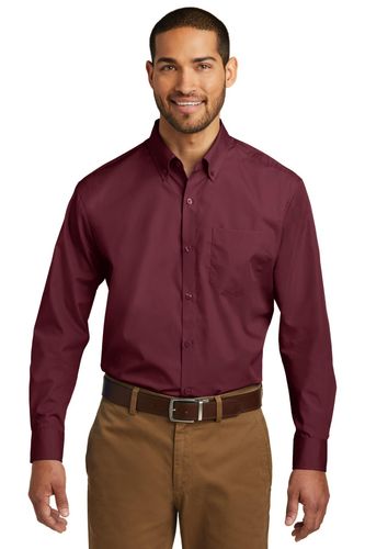 Port Authority Long Sleeve Carefree Poplin Shirt. W100 image thumbnail