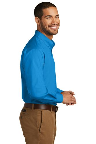 Port Authority Long Sleeve Carefree Poplin Shirt. W100 image thumbnail