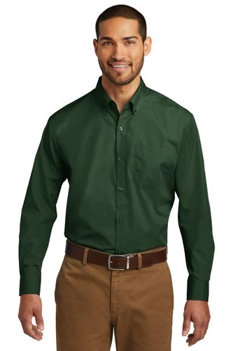 Port Authority Long Sleeve Carefree Poplin Shirt. W100 image thumbnail