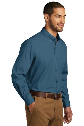Port Authority Long Sleeve Carefree Poplin Shirt. W100 image thumbnail