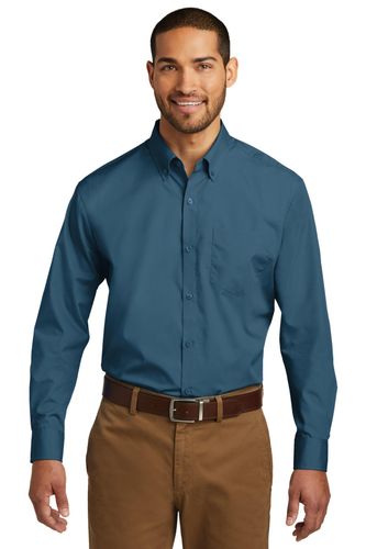 Port Authority Long Sleeve Carefree Poplin Shirt. W100 image thumbnail