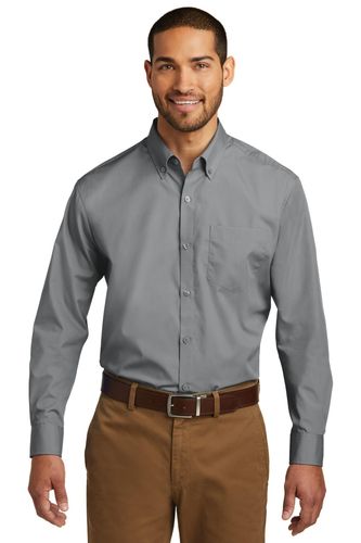 Port Authority Long Sleeve Carefree Poplin Shirt. W100 image thumbnail