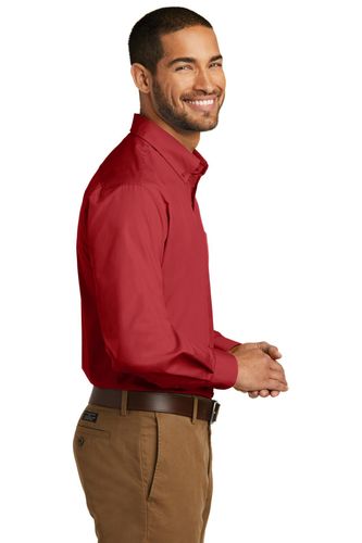 Port Authority Long Sleeve Carefree Poplin Shirt. W100 image thumbnail