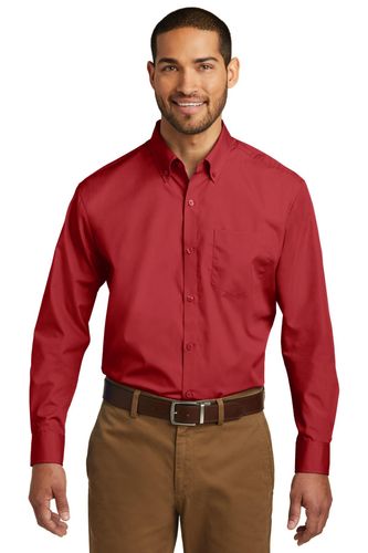 Port Authority Long Sleeve Carefree Poplin Shirt. W100 image thumbnail