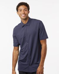 Image of Adidas Button Down Short Sleeve Shirt - A595