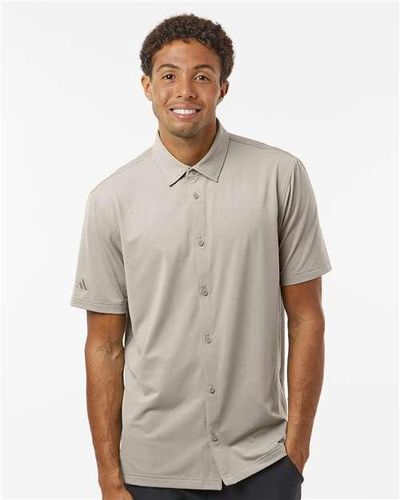 Adidas Button Down Short Sleeve Shirt - A595 image thumbnail