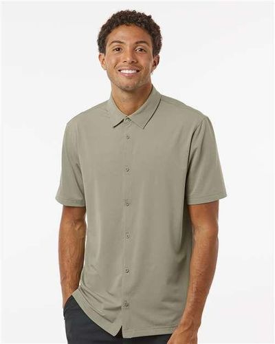 Adidas Button Down Short Sleeve Shirt - A595 image thumbnail