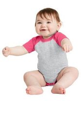 Image of Rabbit Skins Infant Baseball Fine Jersey Bodysuit. RS4430