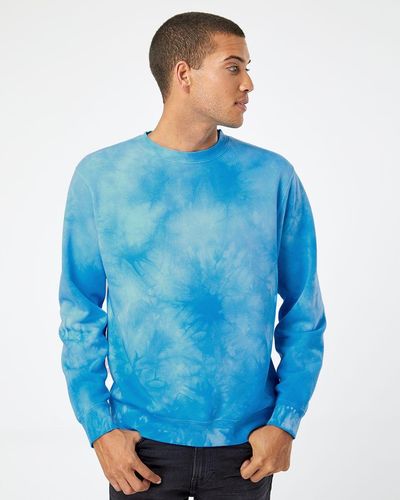 Midweight Tie-Dyed Crewneck Sweatshirt - PRM3500TD image thumbnail