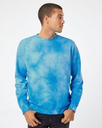 Image of Midweight Tie-Dyed Crewneck Sweatshirt - PRM3500TD