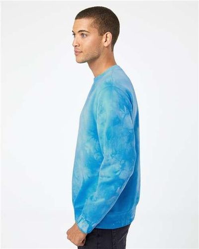 Midweight Tie-Dyed Crewneck Sweatshirt - PRM3500TD image thumbnail