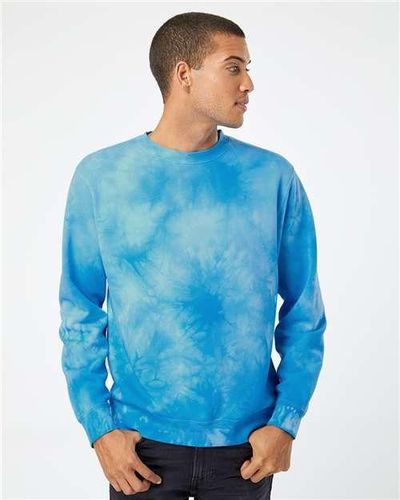 Midweight Tie-Dyed Crewneck Sweatshirt - PRM3500TD image thumbnail