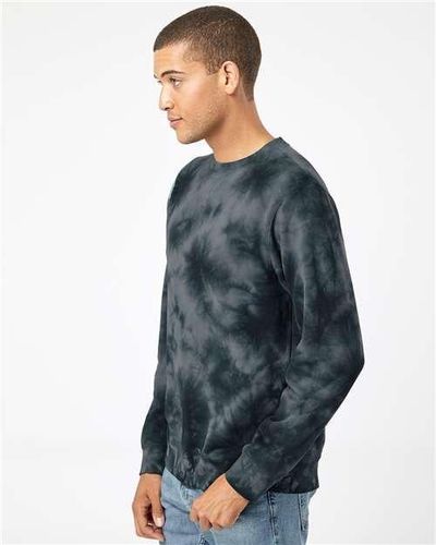 Midweight Tie-Dyed Crewneck Sweatshirt - PRM3500TD image thumbnail