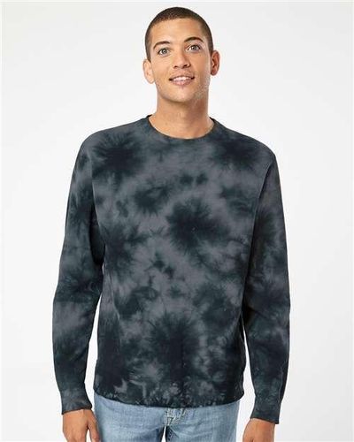 Midweight Tie-Dyed Crewneck Sweatshirt - PRM3500TD image thumbnail