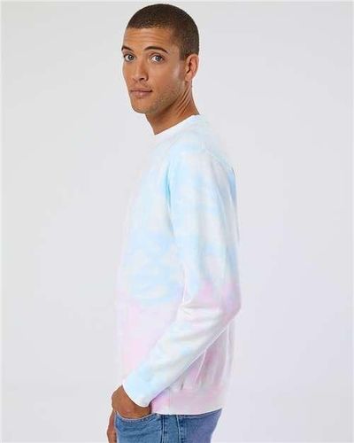 Midweight Tie-Dyed Crewneck Sweatshirt - PRM3500TD image thumbnail