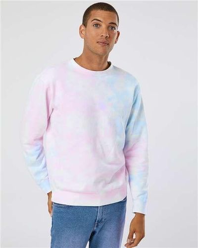 Midweight Tie-Dyed Crewneck Sweatshirt - PRM3500TD image thumbnail