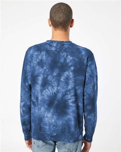 Midweight Tie-Dyed Crewneck Sweatshirt - PRM3500TD image thumbnail
