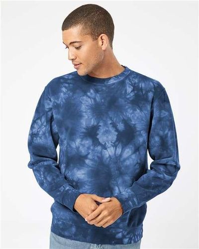 Midweight Tie-Dyed Crewneck Sweatshirt - PRM3500TD image thumbnail
