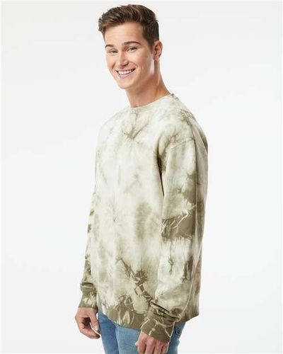 Midweight Tie-Dyed Crewneck Sweatshirt - PRM3500TD image thumbnail