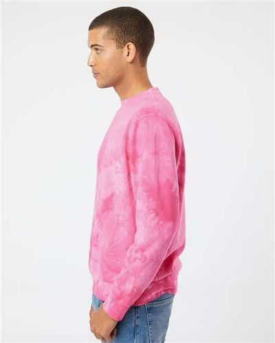 Midweight Tie-Dyed Crewneck Sweatshirt - PRM3500TD image thumbnail