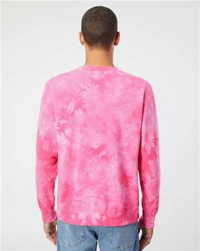 Midweight Tie-Dyed Crewneck Sweatshirt - PRM3500TD image thumbnail