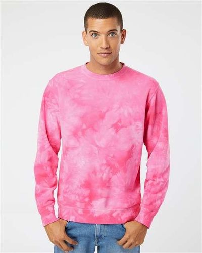Midweight Tie-Dyed Crewneck Sweatshirt - PRM3500TD image thumbnail