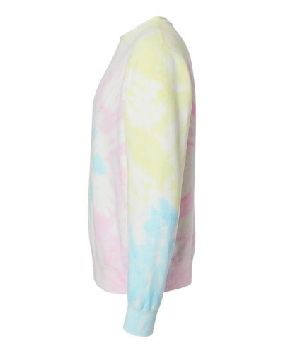 Midweight Tie-Dyed Crewneck Sweatshirt - PRM3500TD image thumbnail