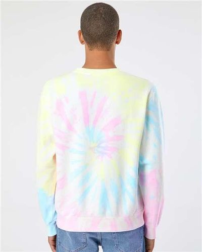 Midweight Tie-Dyed Crewneck Sweatshirt - PRM3500TD image thumbnail