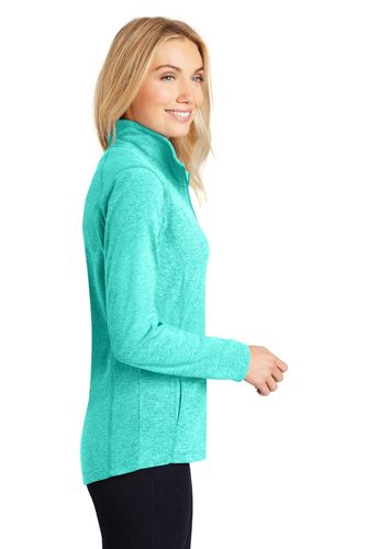 Port Authority Ladies Heather Microfleece Full-Zip Jacket. L235 image thumbnail
