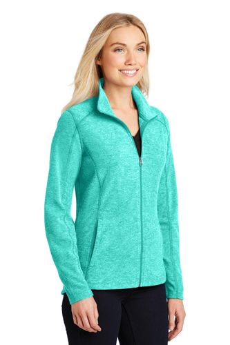 Port Authority Ladies Heather Microfleece Full-Zip Jacket. L235 image thumbnail