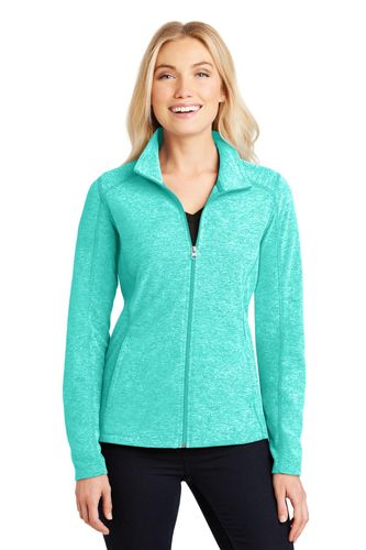 Port Authority Ladies Heather Microfleece Full-Zip Jacket. L235 image thumbnail