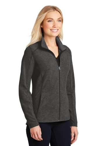 Port Authority Ladies Heather Microfleece Full-Zip Jacket. L235 image thumbnail