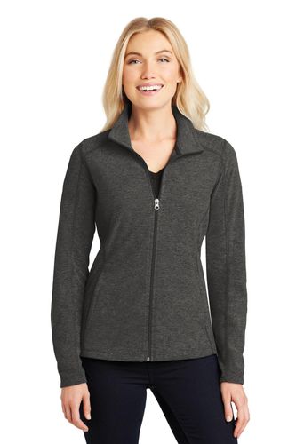Port Authority Ladies Heather Microfleece Full-Zip Jacket. L235 image thumbnail