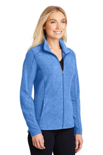 Port Authority Ladies Heather Microfleece Full-Zip Jacket. L235 image thumbnail
