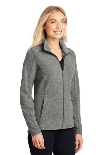 Port Authority Ladies Heather Microfleece Full-Zip Jacket. L235 image thumbnail