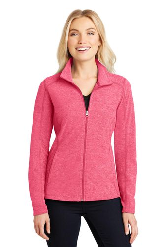 Port Authority Ladies Heather Microfleece Full-Zip Jacket. L235 image thumbnail