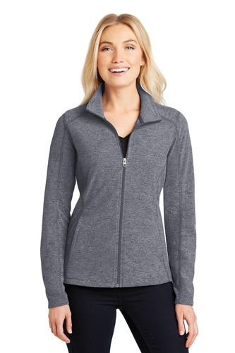 Port Authority Ladies Heather Microfleece Full-Zip Jacket. L235 image thumbnail
