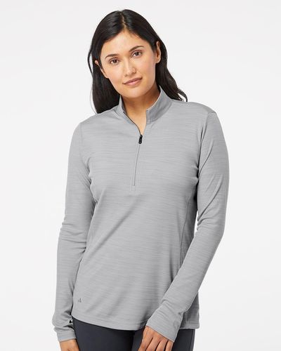 Women's Lightweight Mélange Quarter-Zip Pullover - A476 image thumbnail