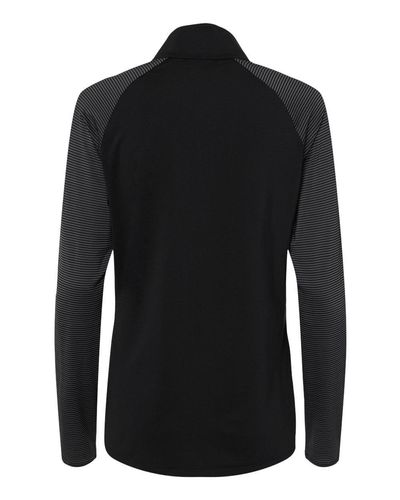 Women's Stripe Block Quarter-Zip Pullover - A521 image thumbnail