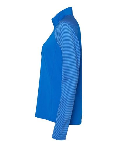 Women's Stripe Block Quarter-Zip Pullover - A521 image thumbnail