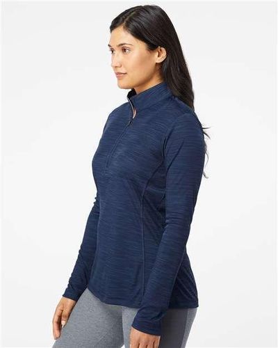 Women's Lightweight Mélange Quarter-Zip Pullover - A476 image thumbnail