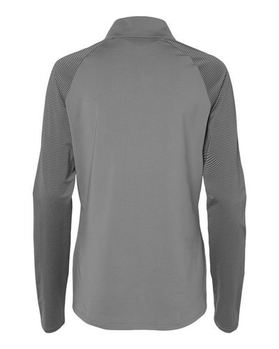 Women's Stripe Block Quarter-Zip Pullover - A521 image thumbnail