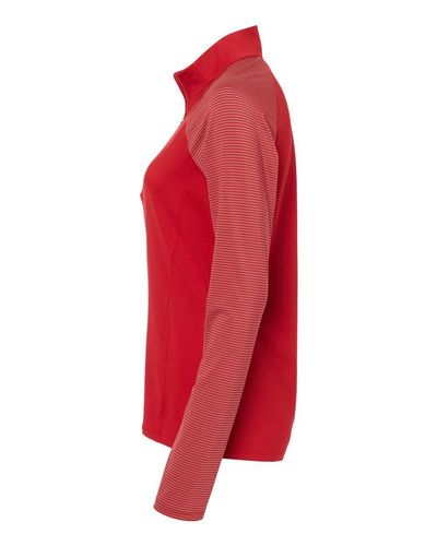 Women's Stripe Block Quarter-Zip Pullover - A521 image thumbnail