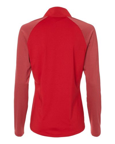 Women's Stripe Block Quarter-Zip Pullover - A521 image thumbnail
