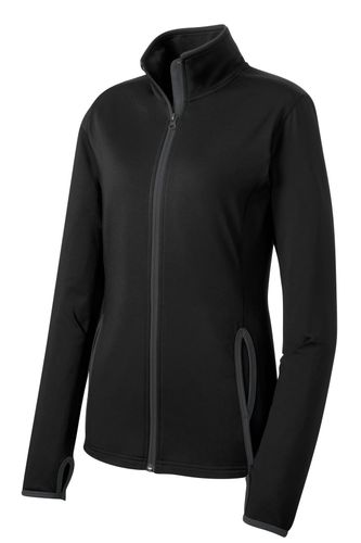 Sport-Tek Ladies Sport-Wick Stretch Contrast Full-Zip Jacket. LST853 image thumbnail