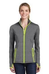 Image of Sport-Tek Ladies Sport-Wick Stretch Contrast Full-Zip Jacket. LST853