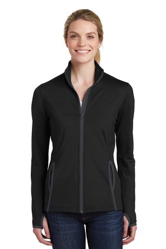 Sport-Tek Ladies Sport-Wick Stretch Contrast Full-Zip Jacket. LST853 image thumbnail