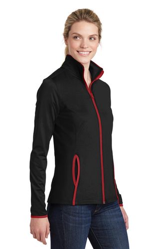 Sport-Tek Ladies Sport-Wick Stretch Contrast Full-Zip Jacket. LST853 image thumbnail